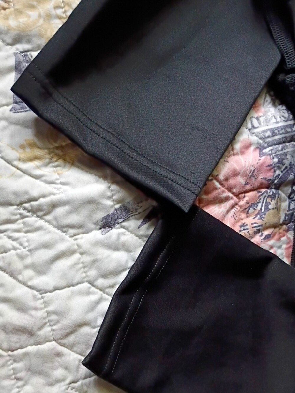 Black Faux Leather Crop Long Sleeve Top - Picture 7 of 7